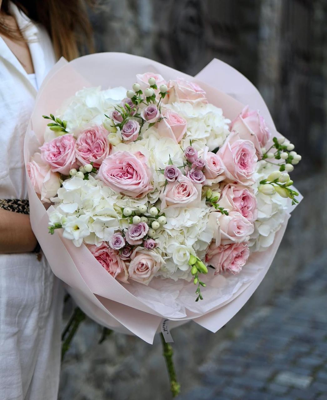 Pink Moments Bouquet in Stylish Wrapping