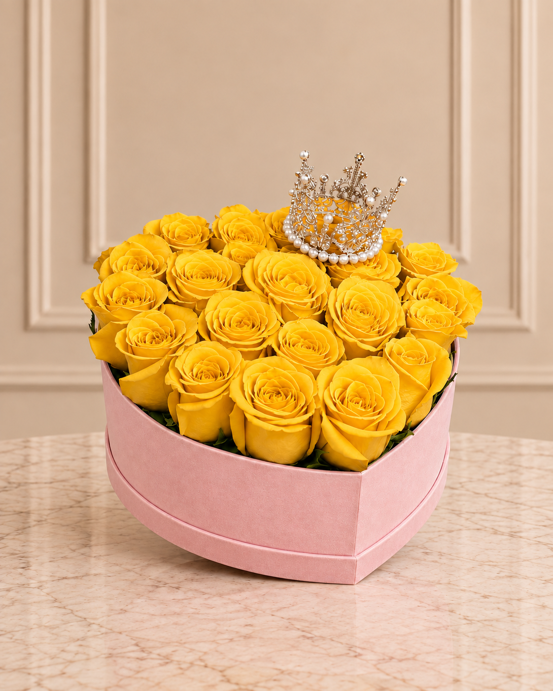 Golden Crown Heart Box