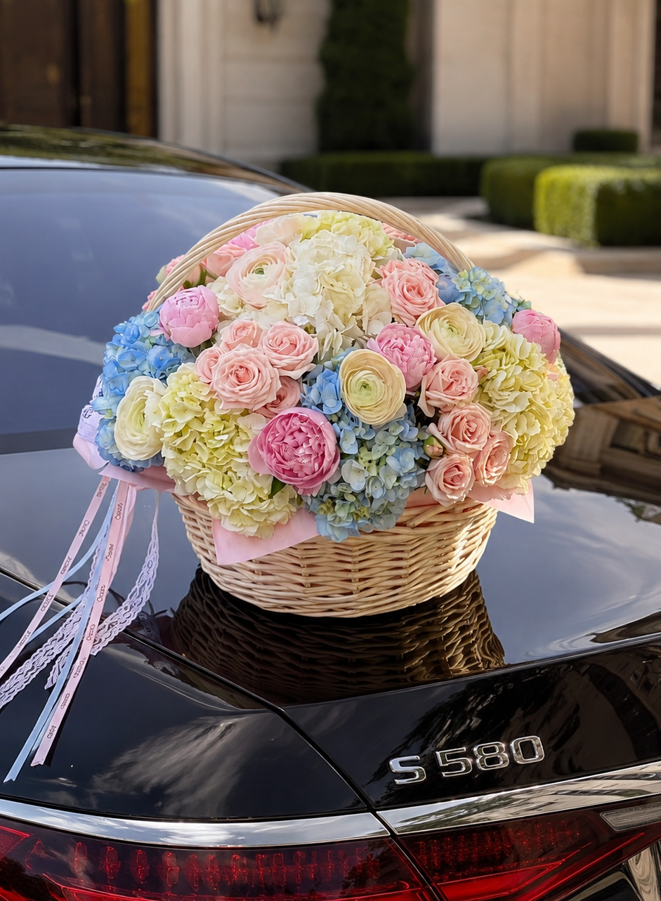 Pastel Garden Luxury Basket