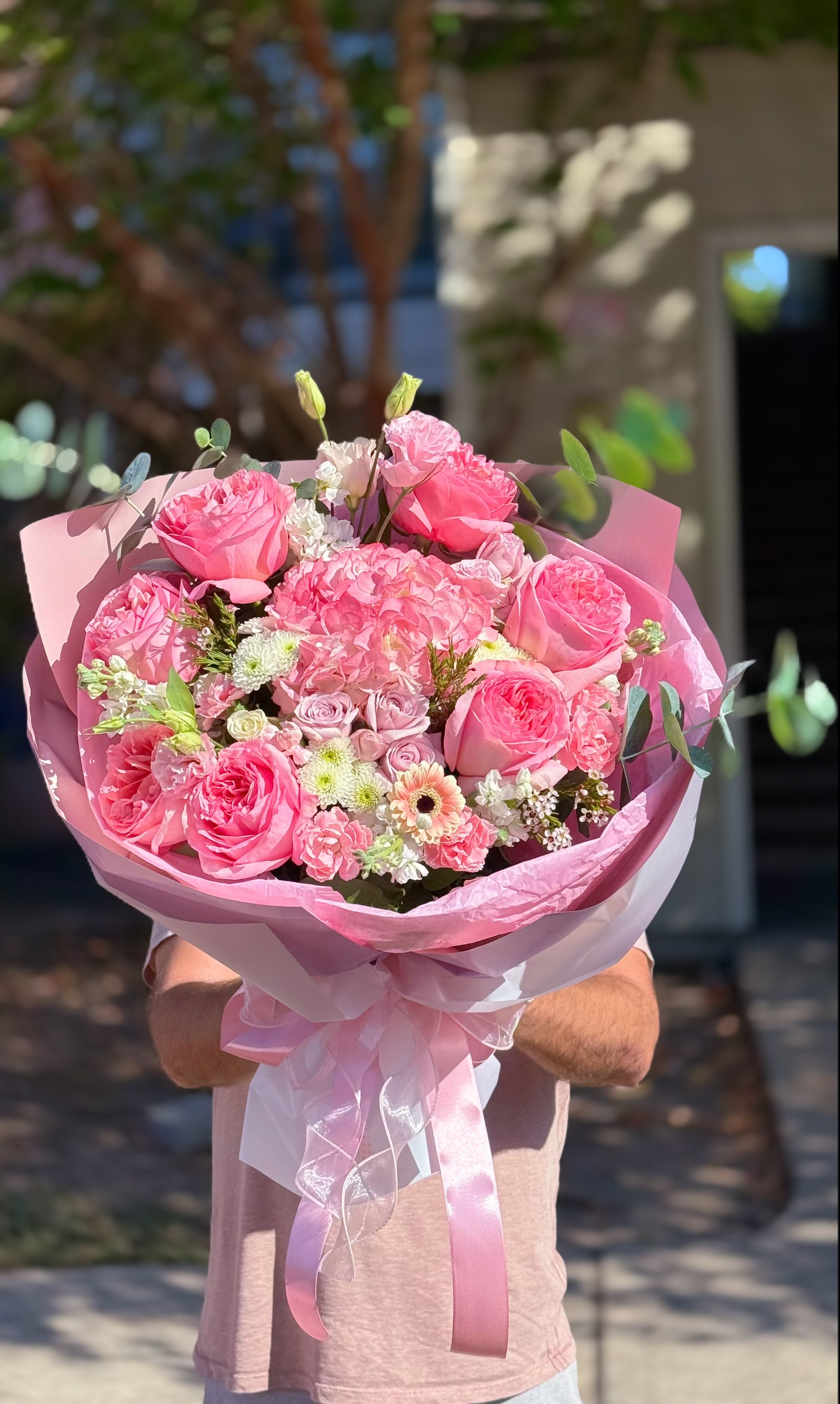 Pink Moments Bouquet in Stylish Wrapping
