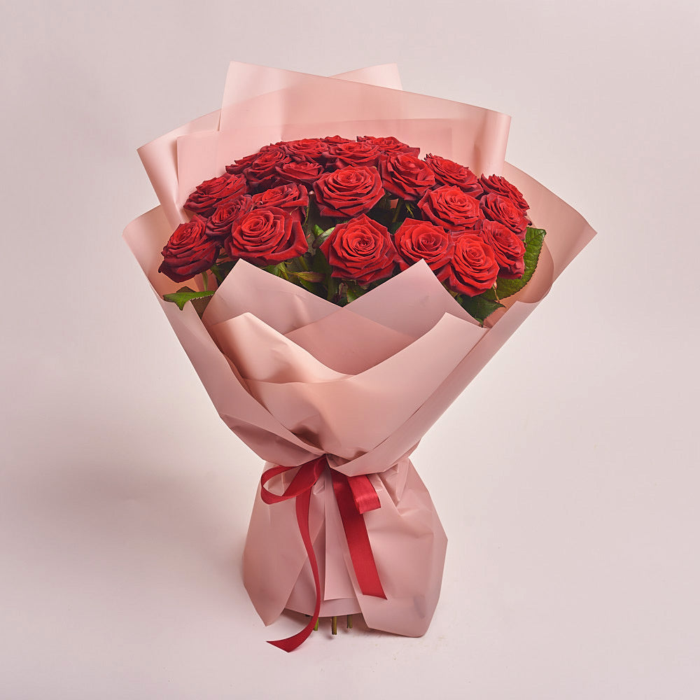 2 Dozen Premium Red Roses in a Beautiful Wrapping